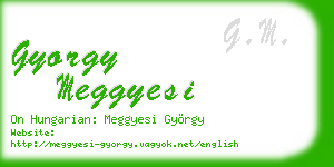 gyorgy meggyesi business card